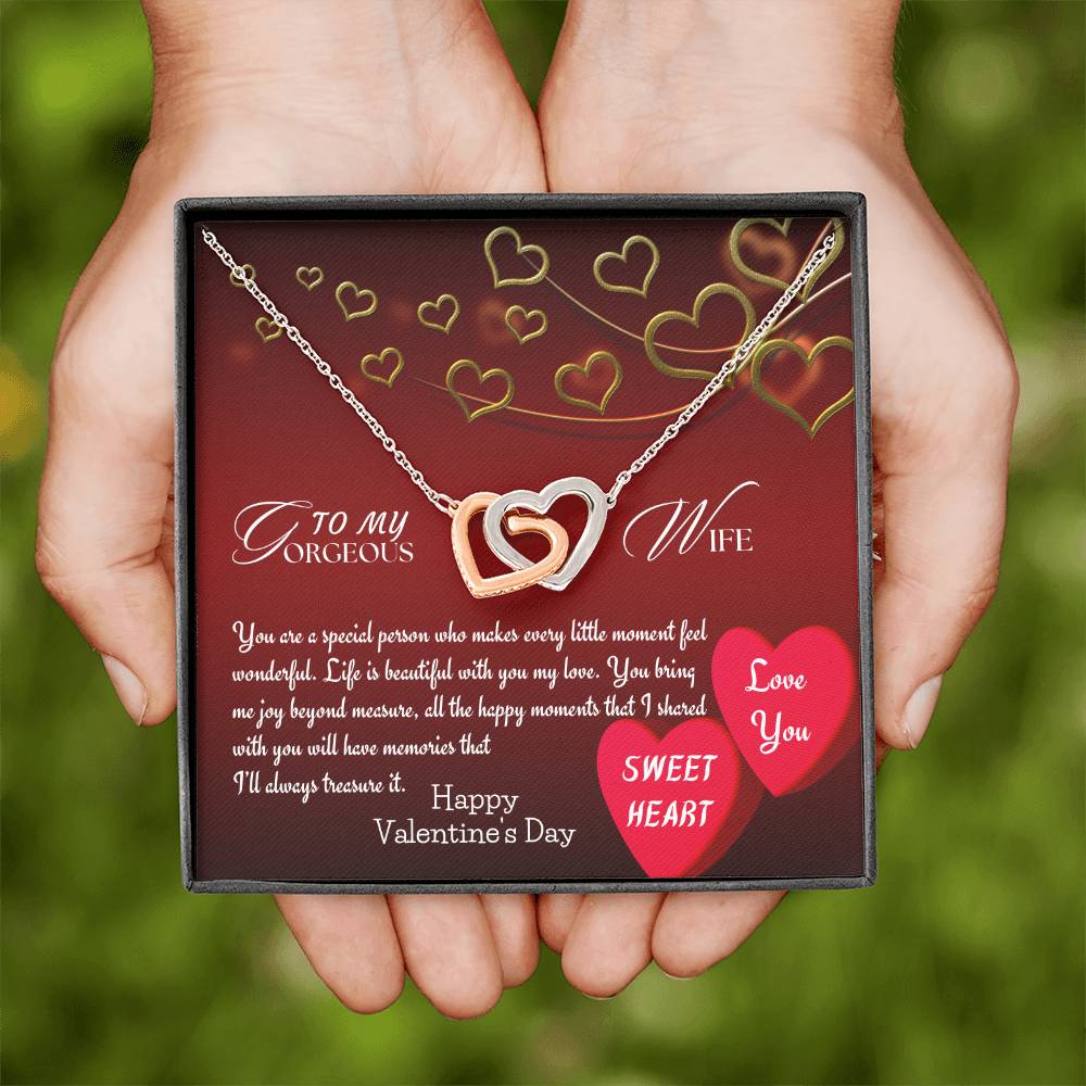 To My Wife : Interlocking Hearts Gift Set