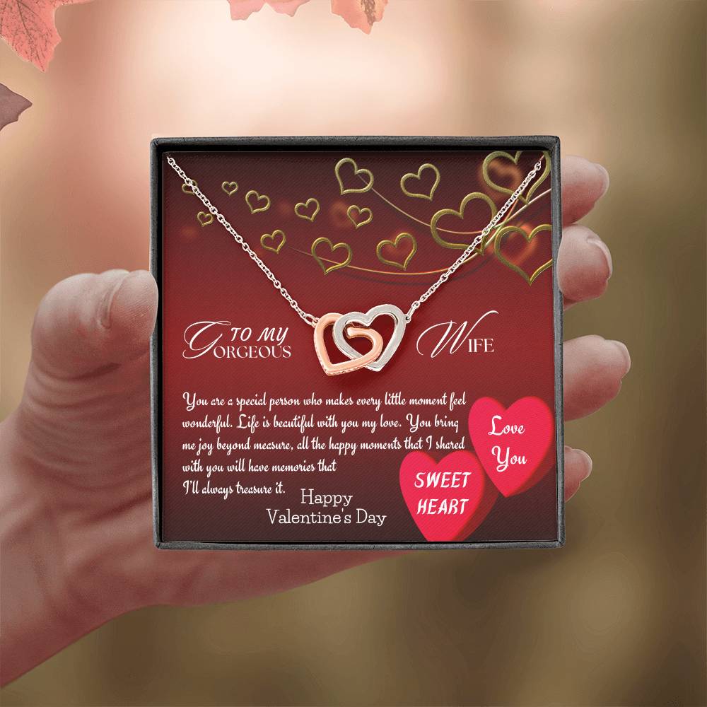 To My Wife : Interlocking Hearts Gift Set